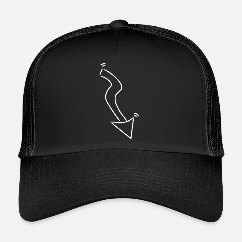 Flèche dessin esquisse blanc Casquette trucker 