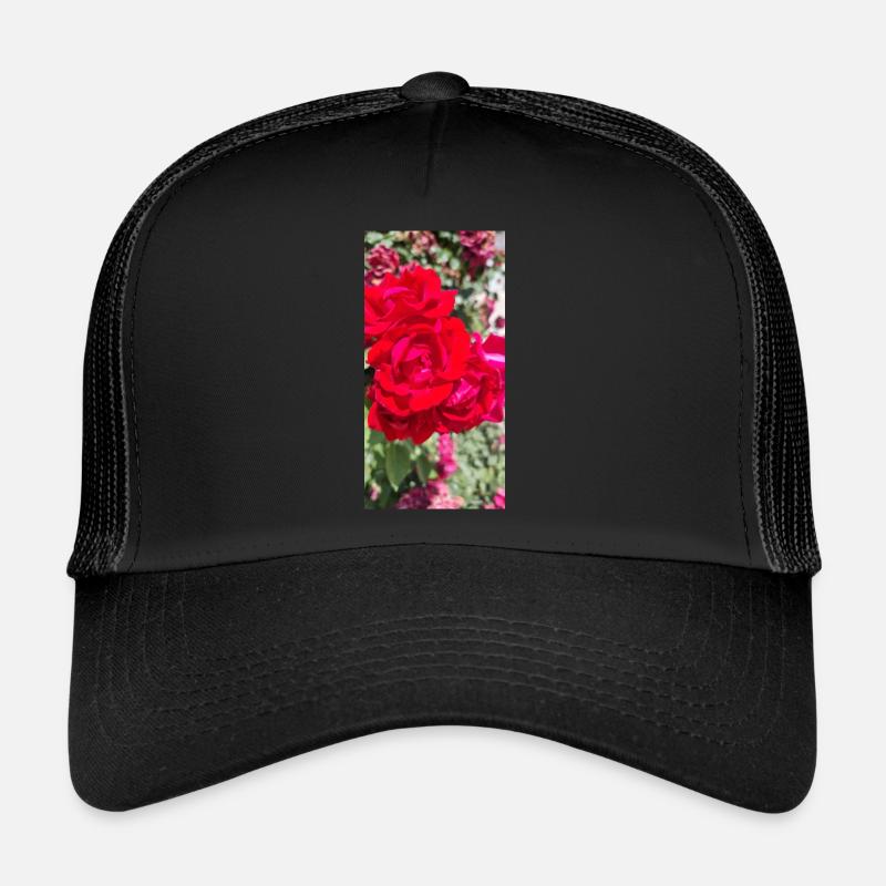 Red Rose Trucker Cap
