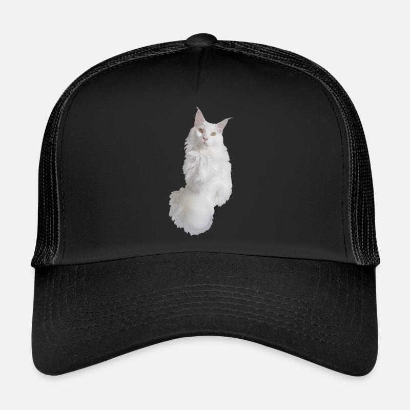 Maine coon blanc Casquette trucker 