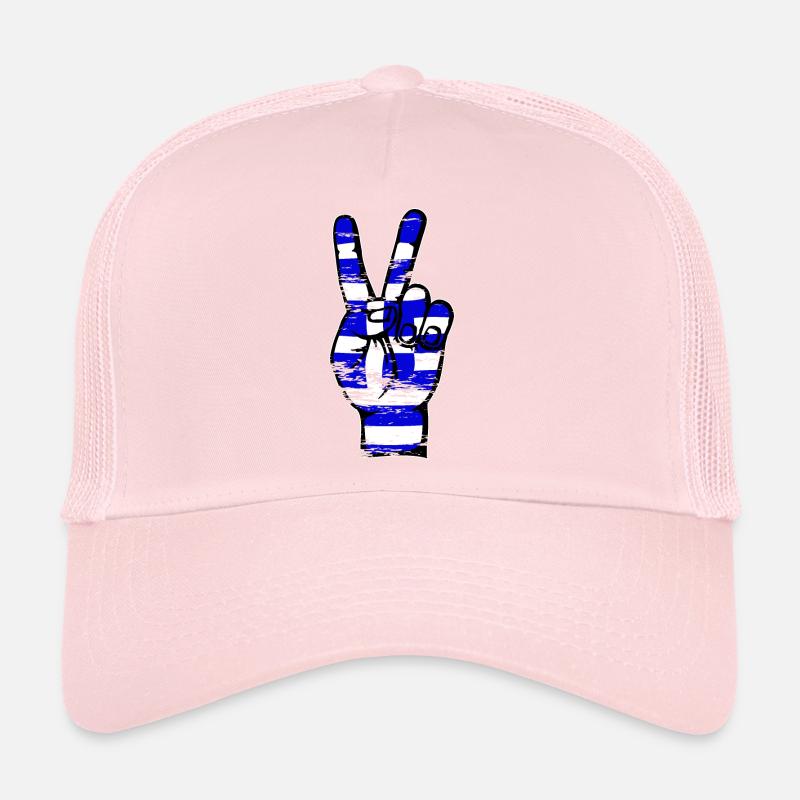 Grèce Drapeau Paix Victoire Symbole utilisé Casquette trucker 