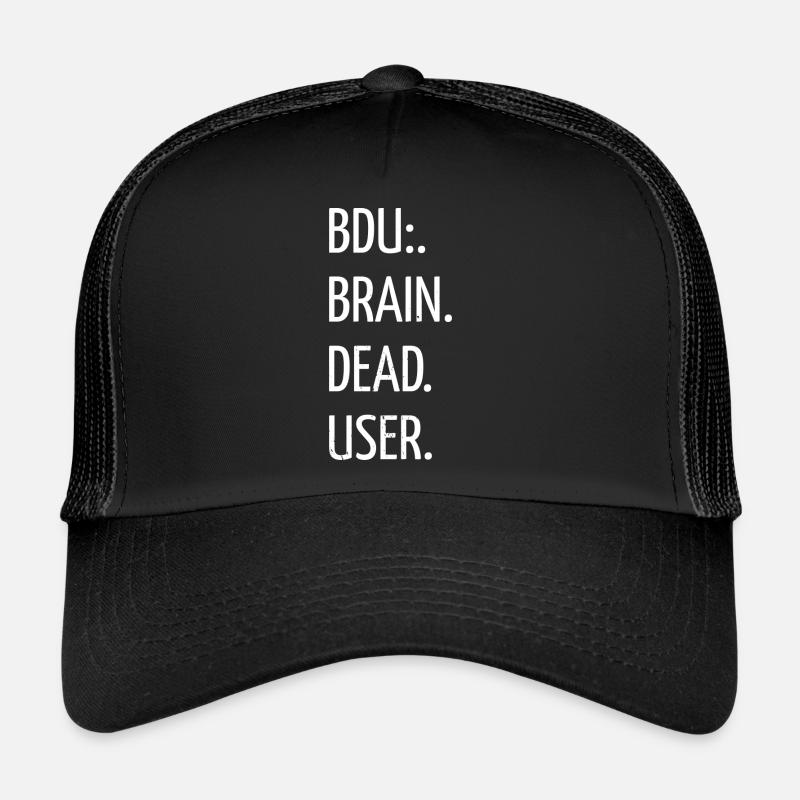 quote white hat hacking security vulnerabilities - Trucker Cap - Schwarz/Schwarz