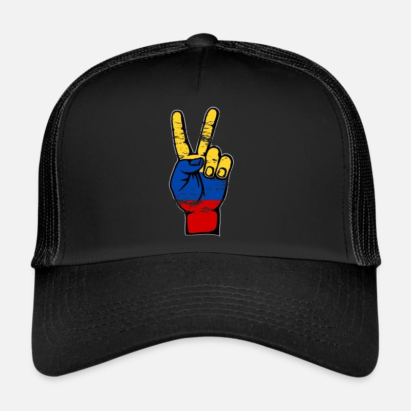 Symbole de paix du drapeau de la Colombie utilisé Casquette trucker 