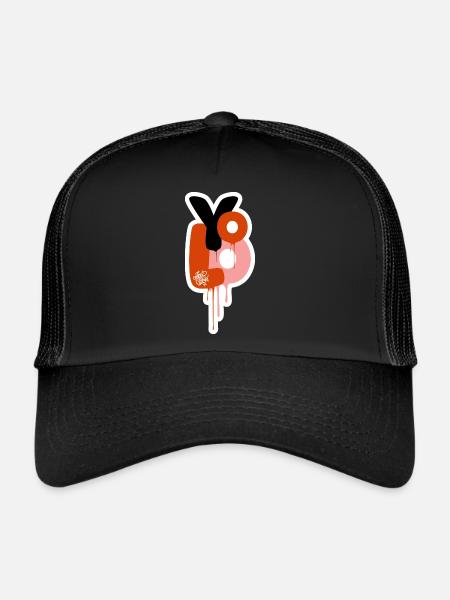 Yolo you only live once - Graffiti Styles - Trucker Cap - black/black - Front