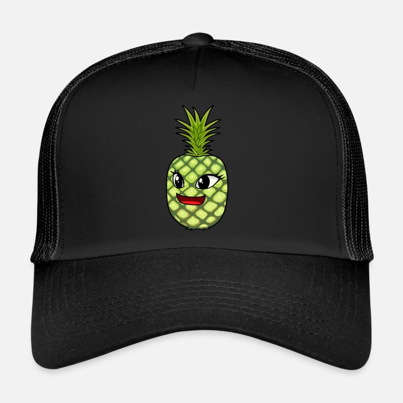 Fruit Foxes Fruit Summer Pineapple Trucker Cap