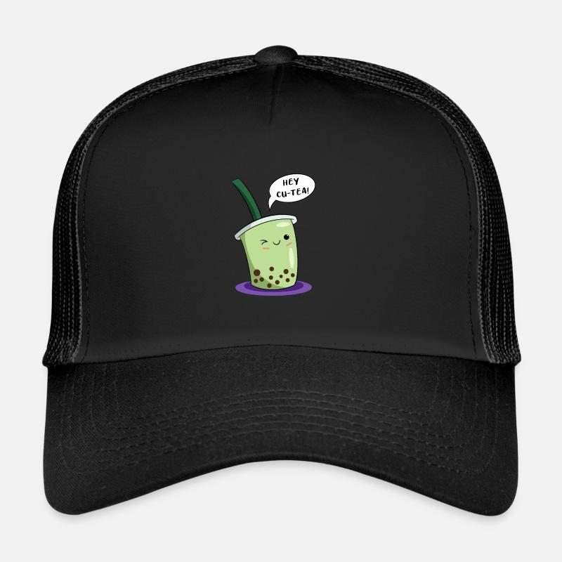 bubble tea boba tea - Trucker Cap - black/black