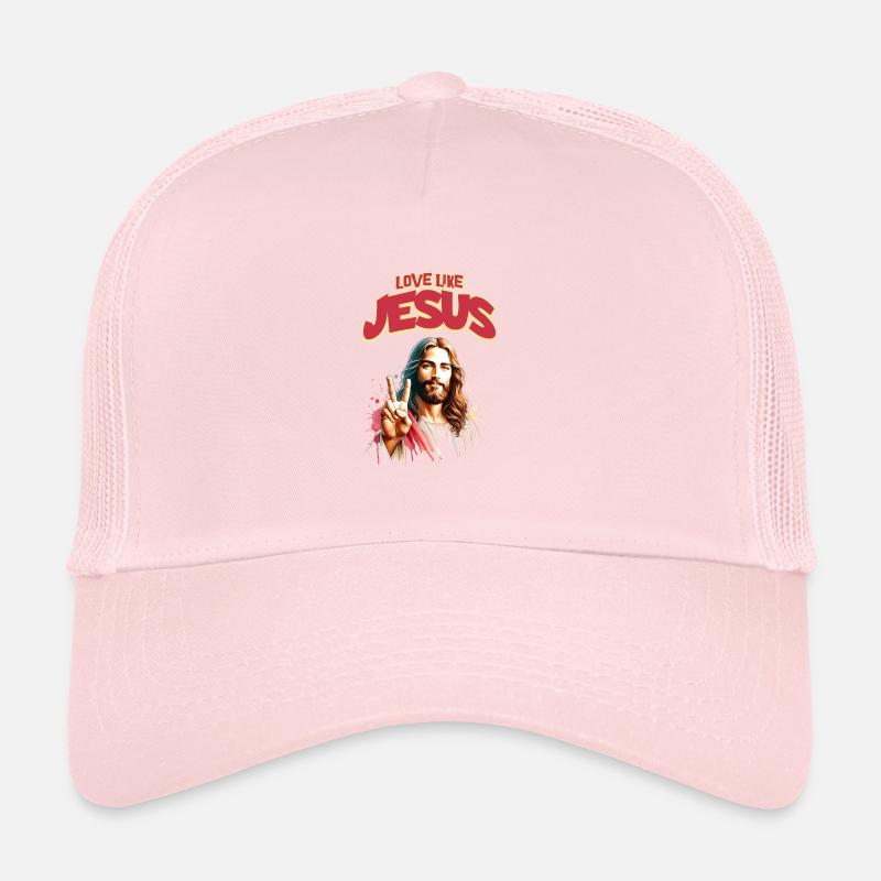 Aimer comme Jésus Visage classique de Jésus Casquette trucker 