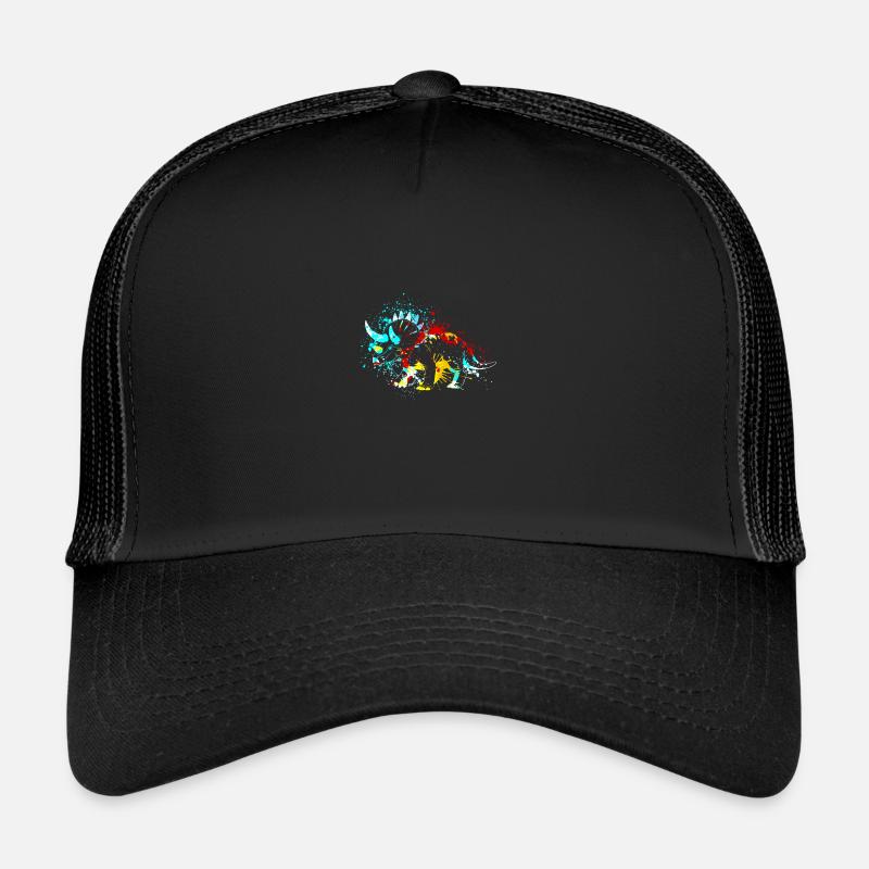 Splash art Dinosaure Triceratops Casquette trucker 