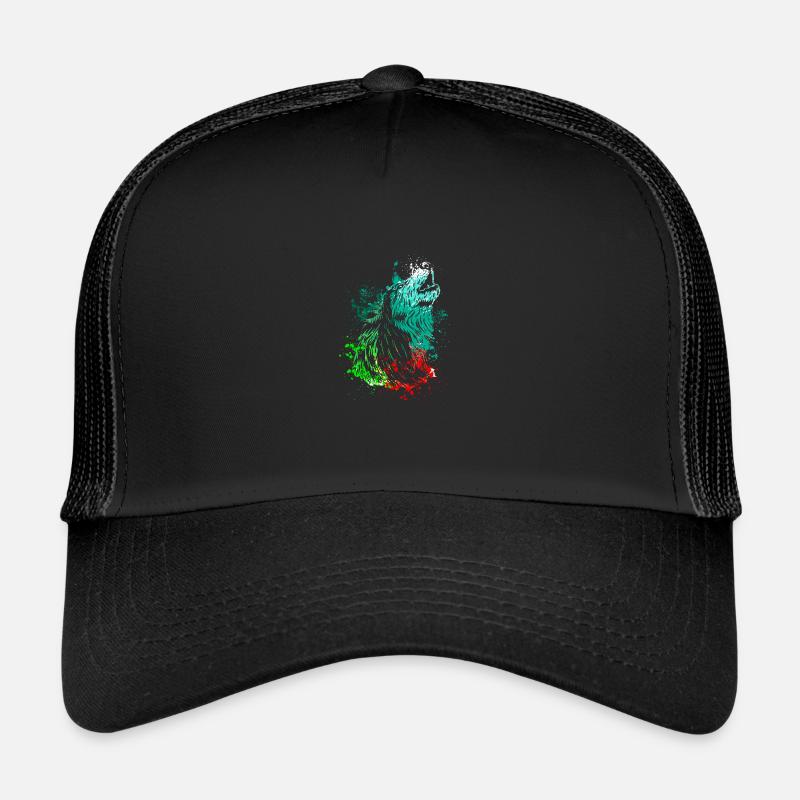 Splash Art Howling Wolf Casquette trucker 