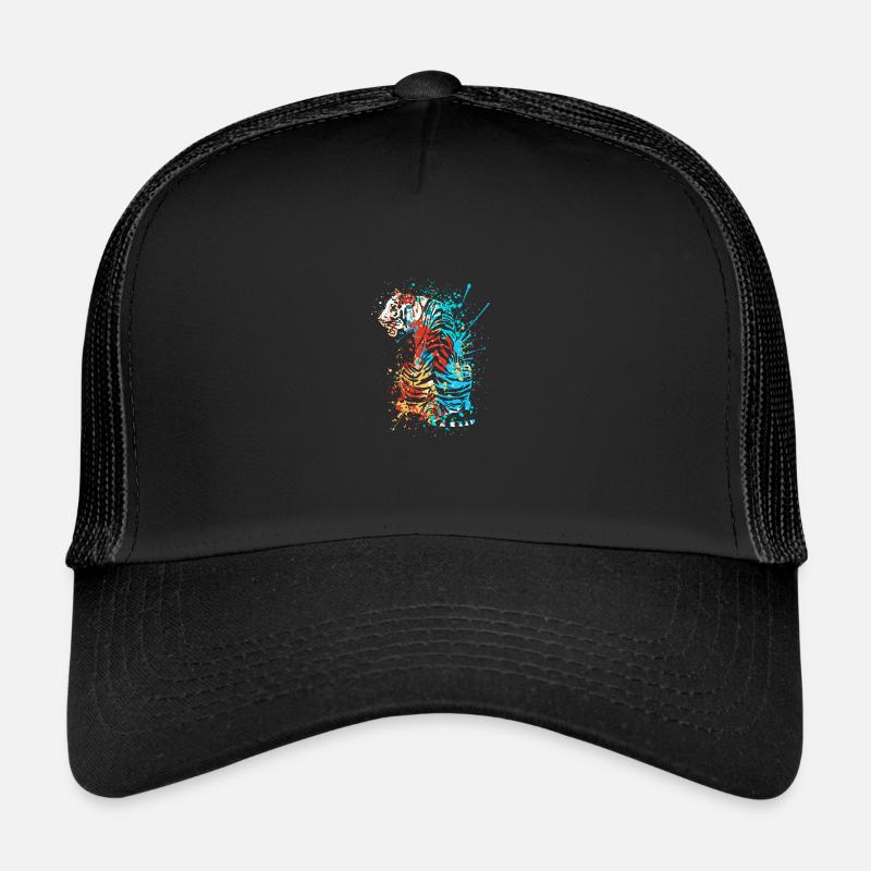 Splash Art Siberian Indian tiger Trucker Cap