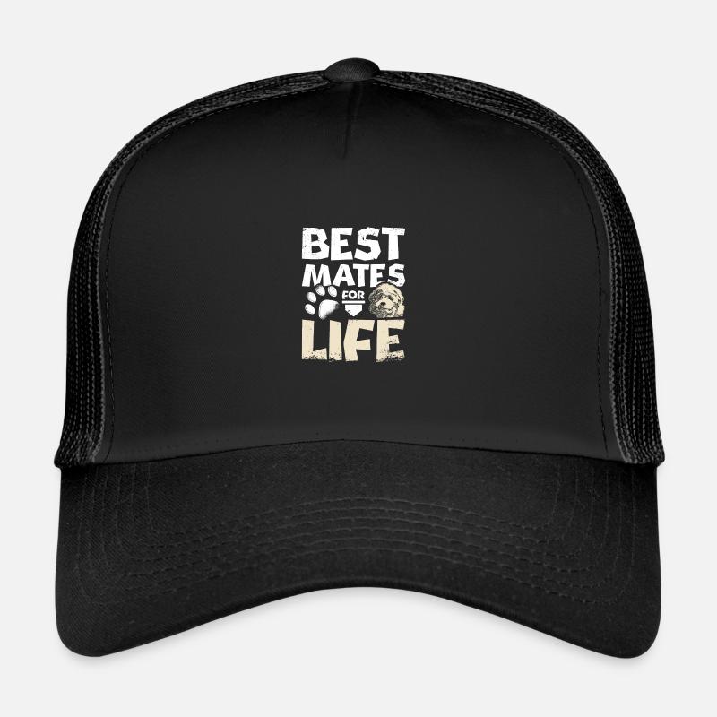 Best mates for life cockapoo - Trucker Cap - black/black