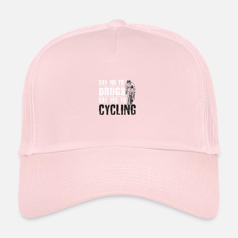 Dites non aux drogues Dites oui au ruban rouge du cyclisme Casquette trucker 
