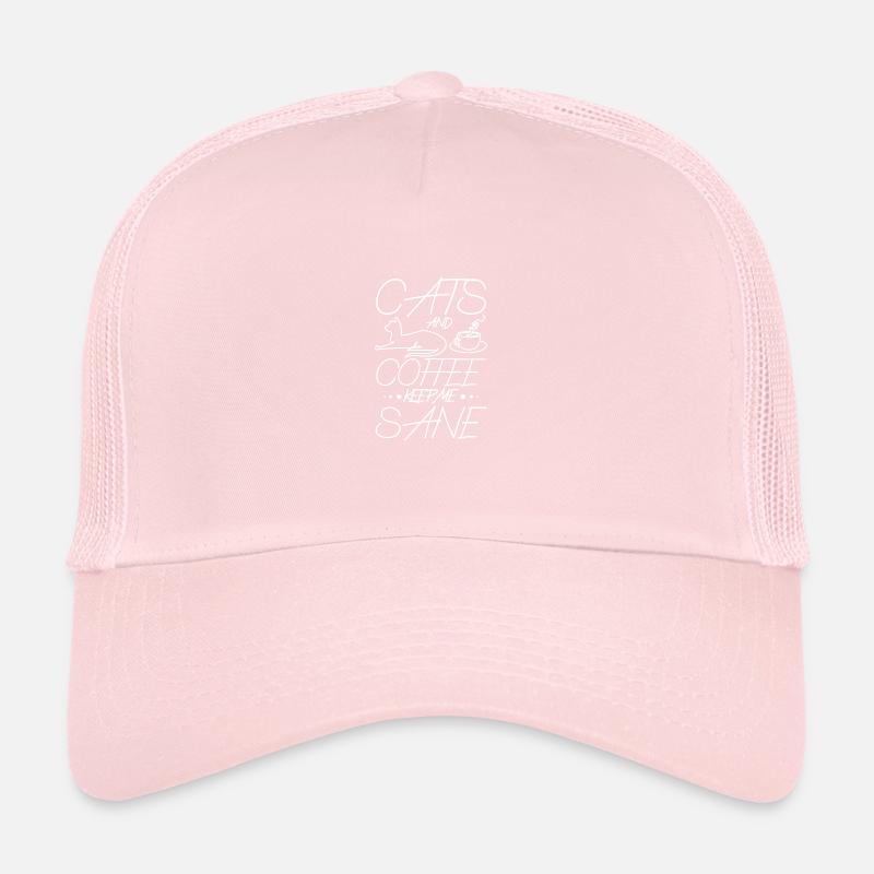 Cats and coffee keep me sane Trucker Cap