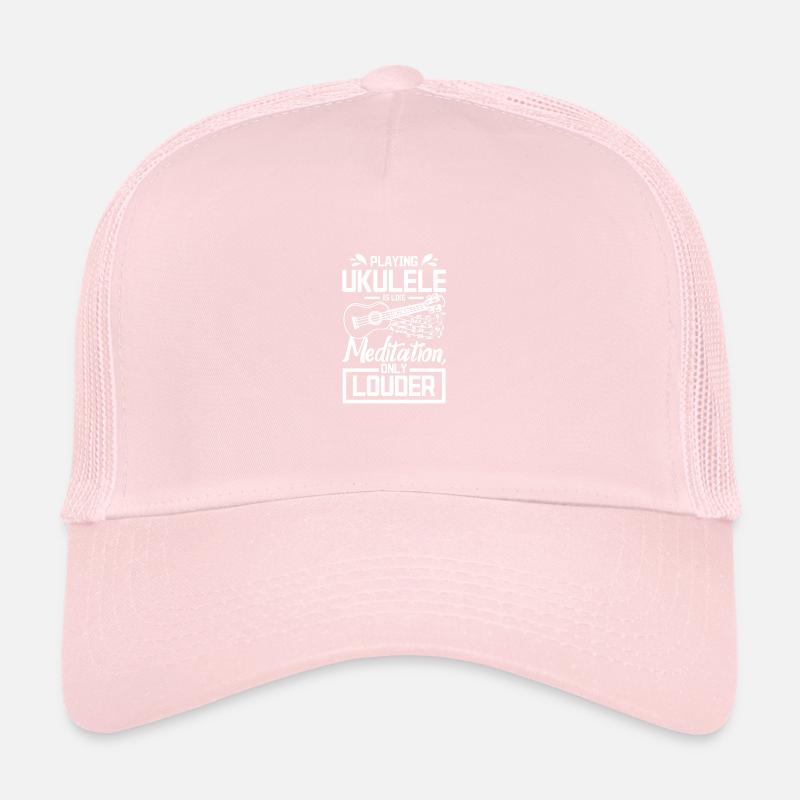 Jouer du ukulélé est comme de la méditation, mais en plus fort Casquette trucker 