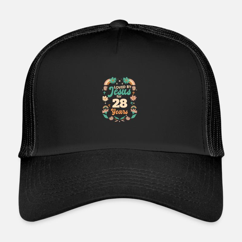 Aimé par Jésus depuis 28 ans 28e anniversaire Casquette trucker 