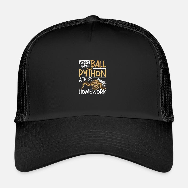 Désolé, mon python royal a mangé mes devoirs Casquette trucker 