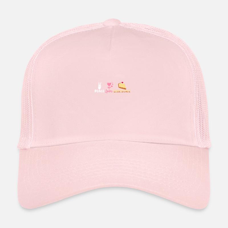 Gâteau au fromage Peace Love Casquette trucker 