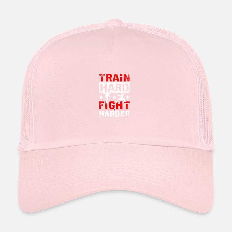 Entraînez-vous dur, combattez plus fort Wing chun Casquette trucker 