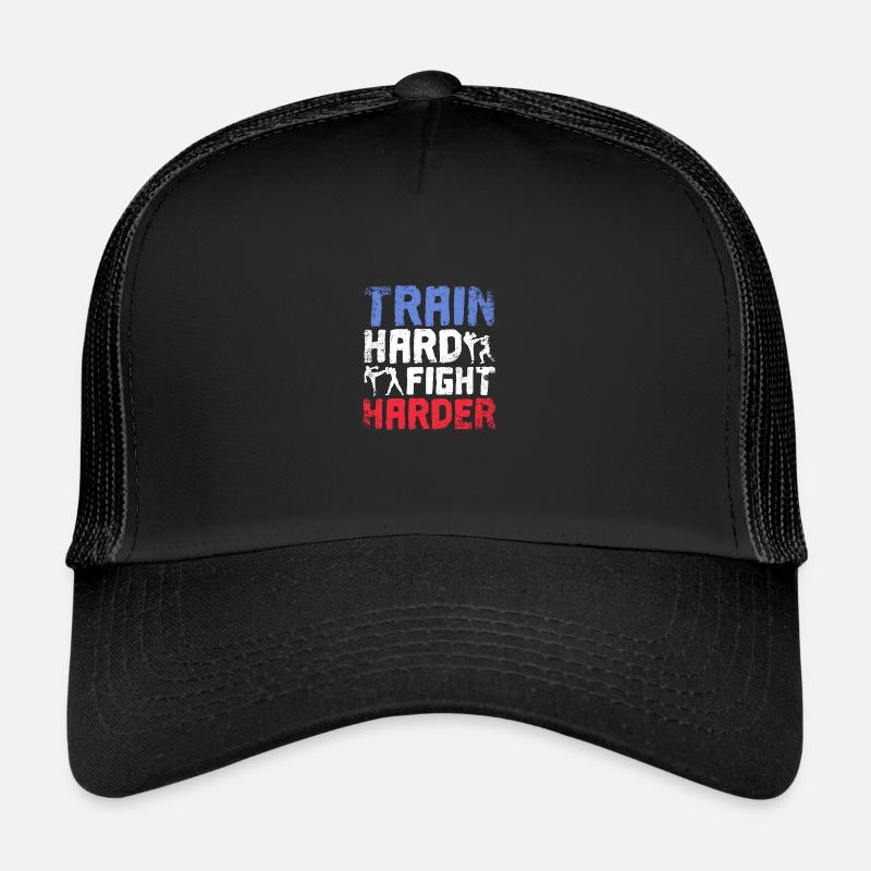 Entraînez-vous dur, combattez plus dur, Savate Casquette trucker 