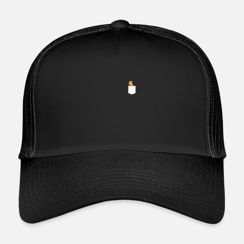 Wasserschwein Capybara - Trucker Cap - Schwarz/Schwarz