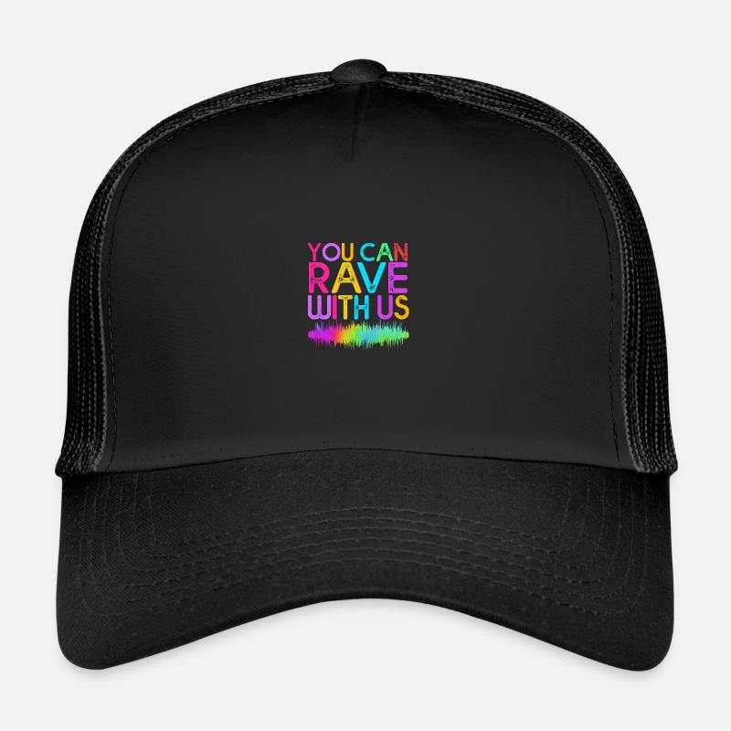 Rave Raver Musique techno Techno basse Table de mixage Casquette trucker 