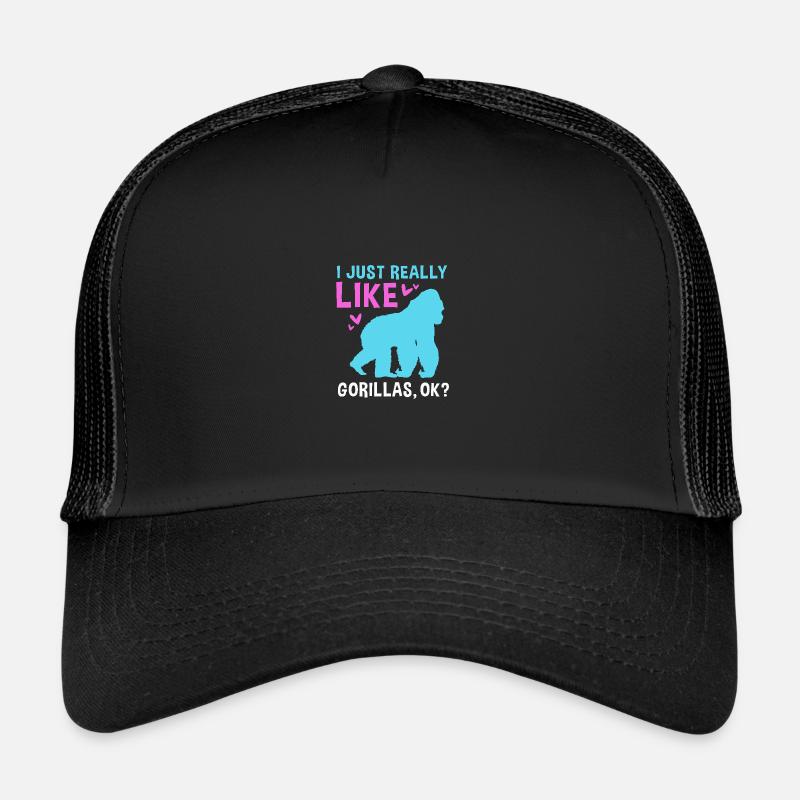 Gorille - Casquette trucker  - noir/noir