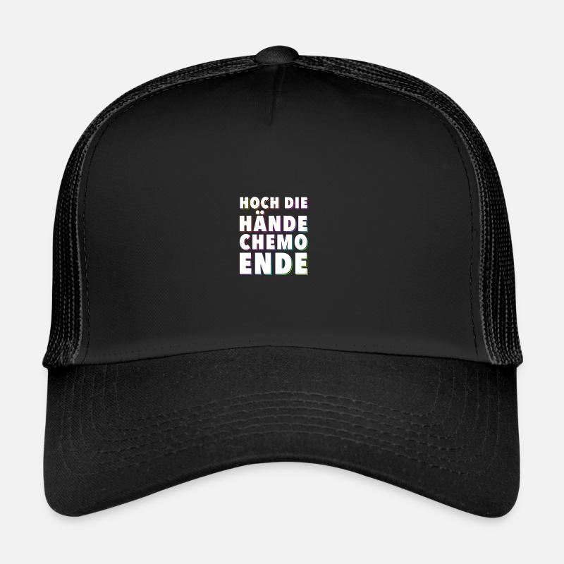 Chemo Krebstherapie Krebs Geschenk - Trucker Cap - Schwarz/Schwarz