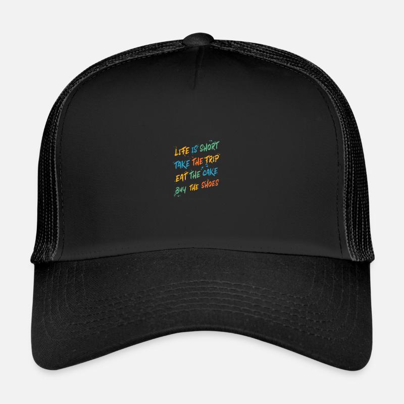 La vie est courte Mangez ce gâteau Casquette trucker 