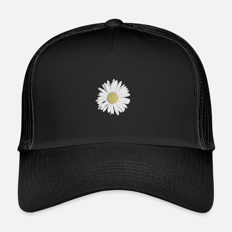 Gänseblümchen - Trucker Cap - Schwarz/Schwarz