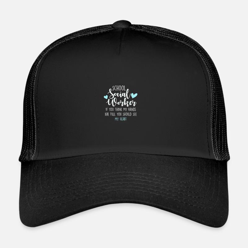 Schulsozialarbeiter - Trucker Cap - Schwarz/Schwarz