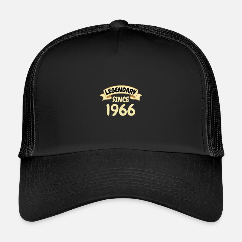 57th birthday gift Legendary since 1966 - Trucker Cap - black/black