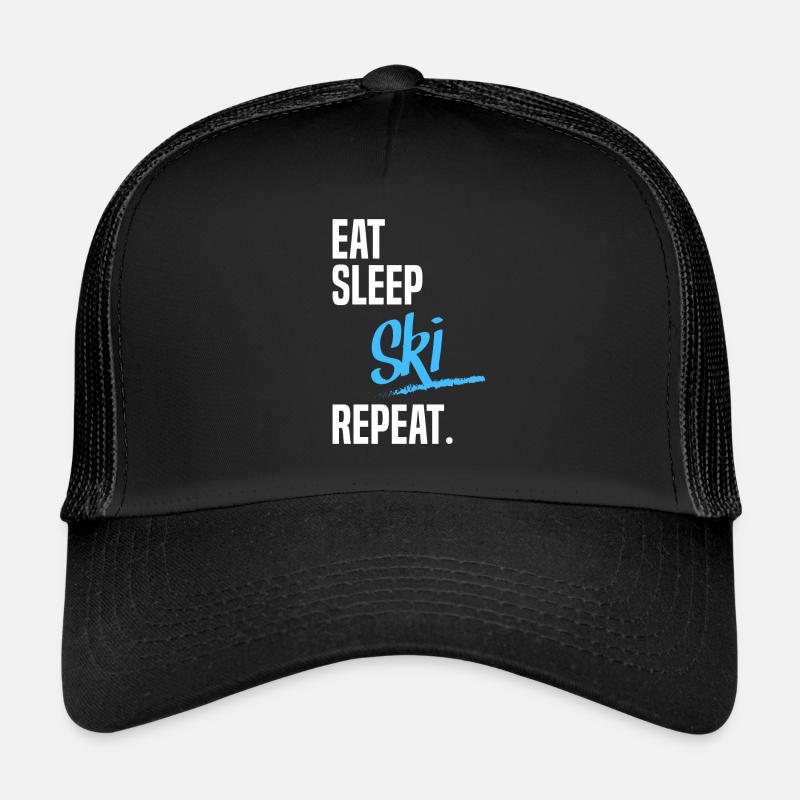 EAT SLEEP SKI Casquette trucker 