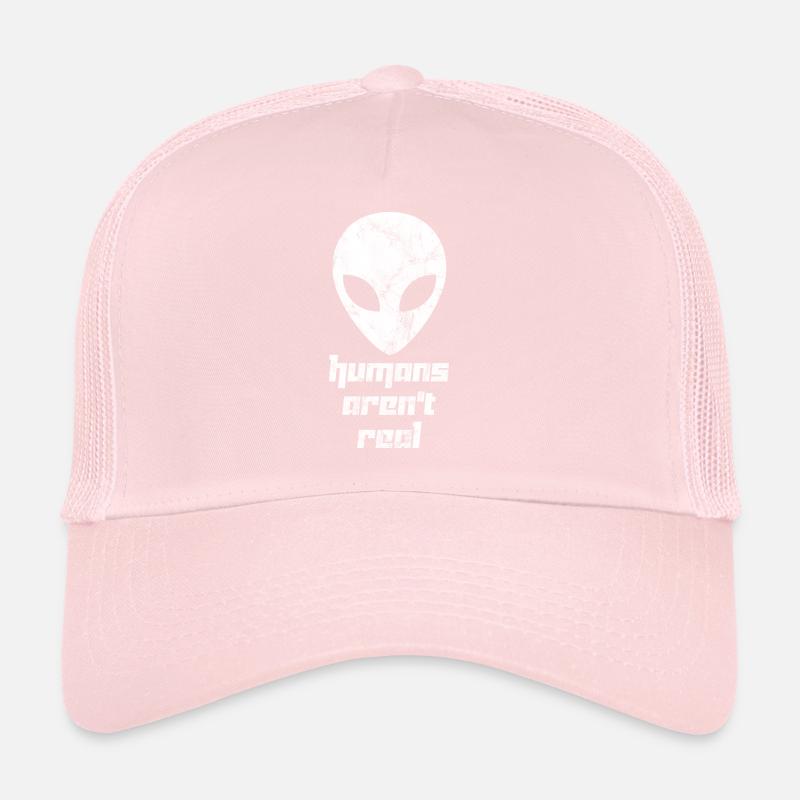 Alien, Head, Humans Aren't Real, funny sayings Trucker Cap