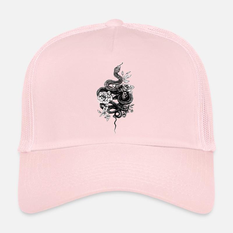 Schlange -Snake - Ballpython - Retro Tattoo Look Trucker Cap