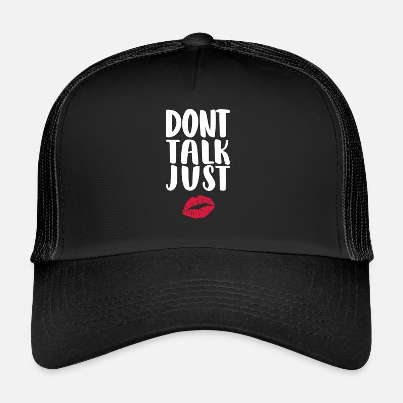 dont-talk-just-kiss - Casquette trucker  - noir/noir