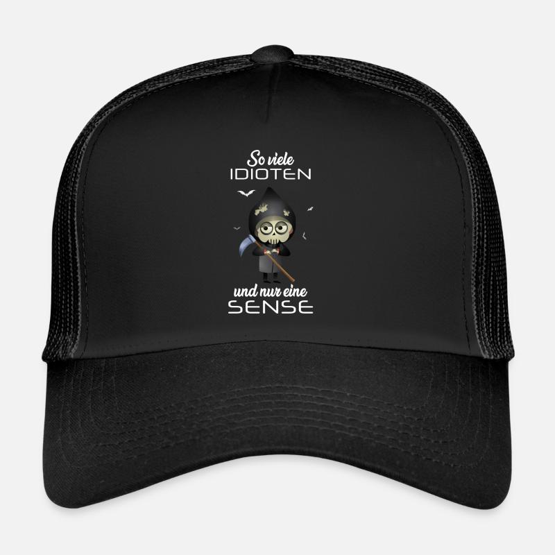 Bestatter | Leichenbestatter mit schwarzem Humor - Trucker Cap - Schwarz/Schwarz