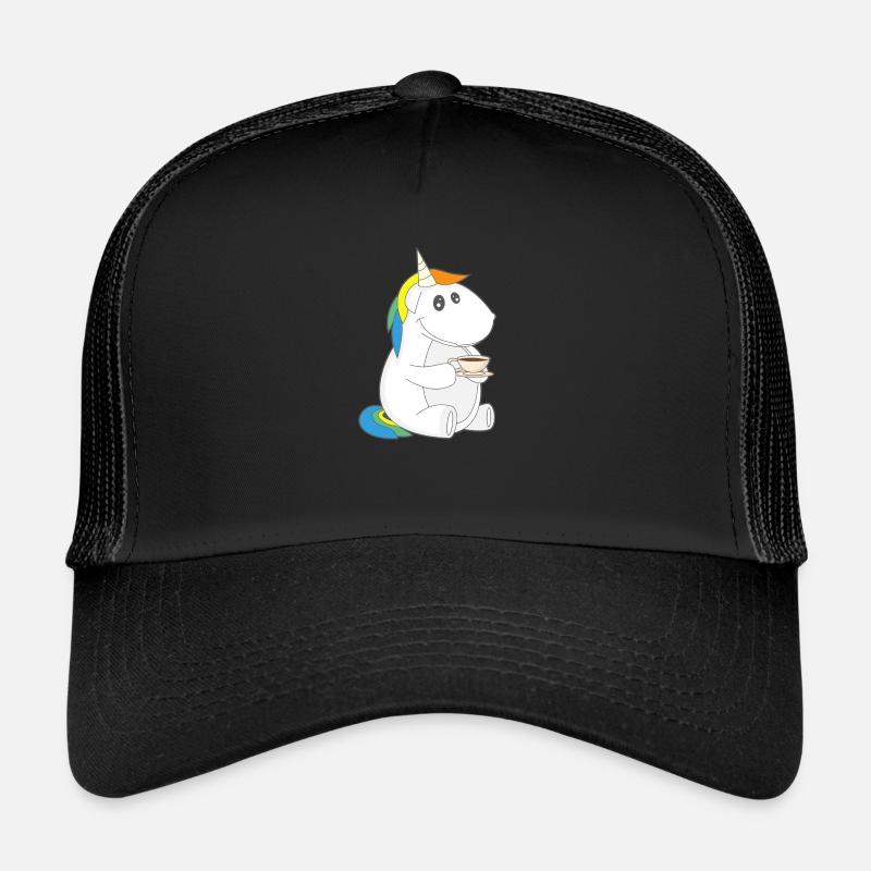 Einhorn Kaffee trinken chillen relaxen Geschenk Trucker Cap