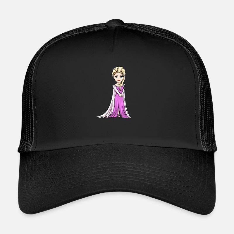 Prinzessin Rosa Kleid Stern Mädchen Geschenk - Trucker Cap - Schwarz/Schwarz