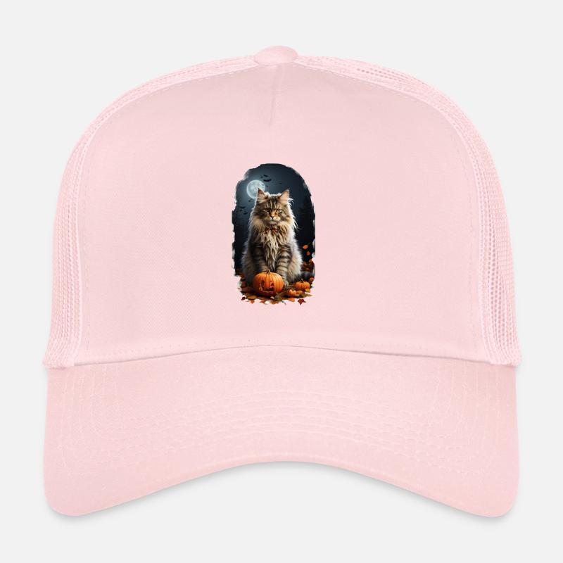 Chat des forêts norvégiennes Halloween Casquette trucker 