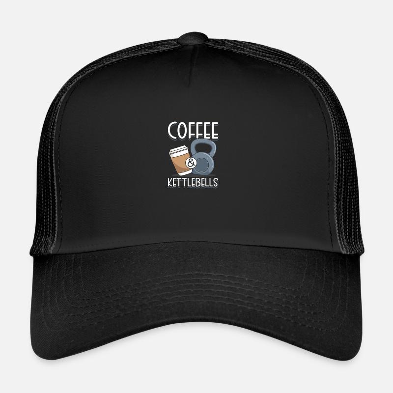 Coffee & Kettlebells - Trucker Cap - Schwarz/Schwarz
