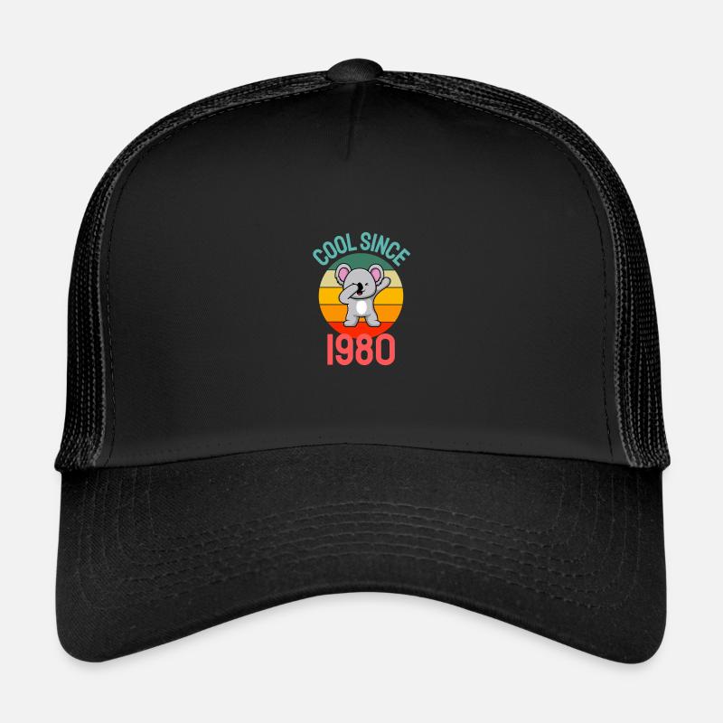 Cool seit 1980 Retro Dabbing Koala 42. Geburtstag Trucker Cap