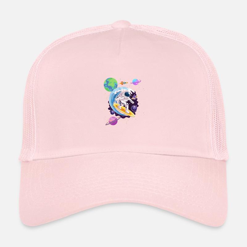 Galaxy Waves Surf Space Surfer Astronaute Casquette trucker 