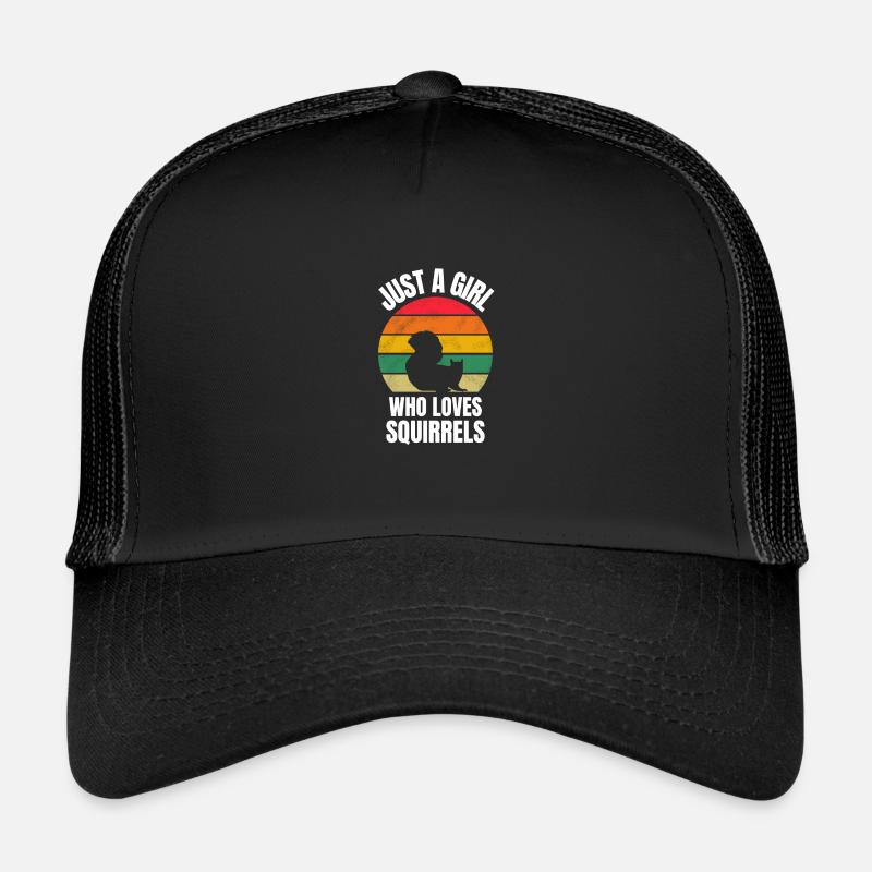 Wald Tier Natur Mädchen Retro Eichhörnchen Trucker Cap