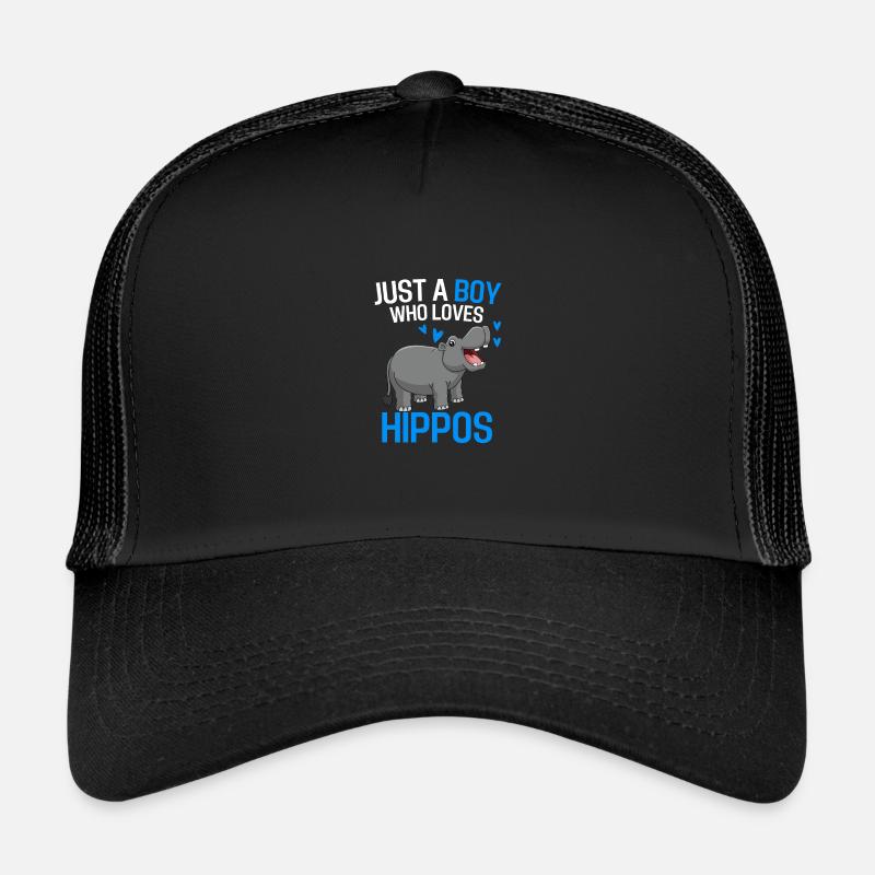 Hippo Jungen Afrika Safari Tier Geschenk Nilpferd Trucker Cap