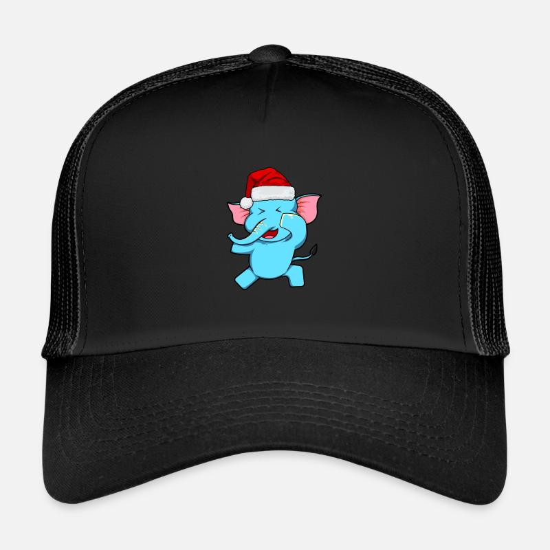 Zoo Tier Geschenk Dabbing Weihnachtsmann Elefant Trucker Cap