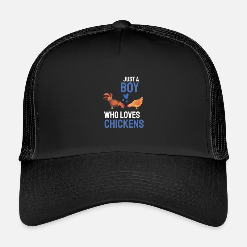 Fermier d’animaux de ferme Garçon Cadeau Poulet Casquette trucker 