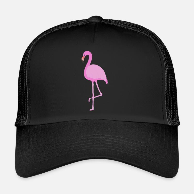 Flamingo - Trucker Cap - Schwarz/Schwarz