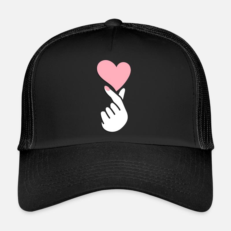 Symbole de la main kpop k-pop corée coeur amour Casquette trucker 