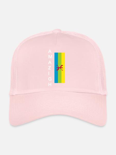 Amazigh - Casquette trucker  - rose pâle - Devant