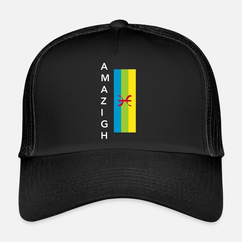 Amazigh - Casquette trucker  - noir/noir