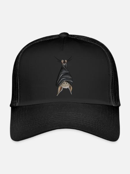 Drôle de chauve-souris suspendue à l’envers - Casquette trucker  - noir/noir - Devant